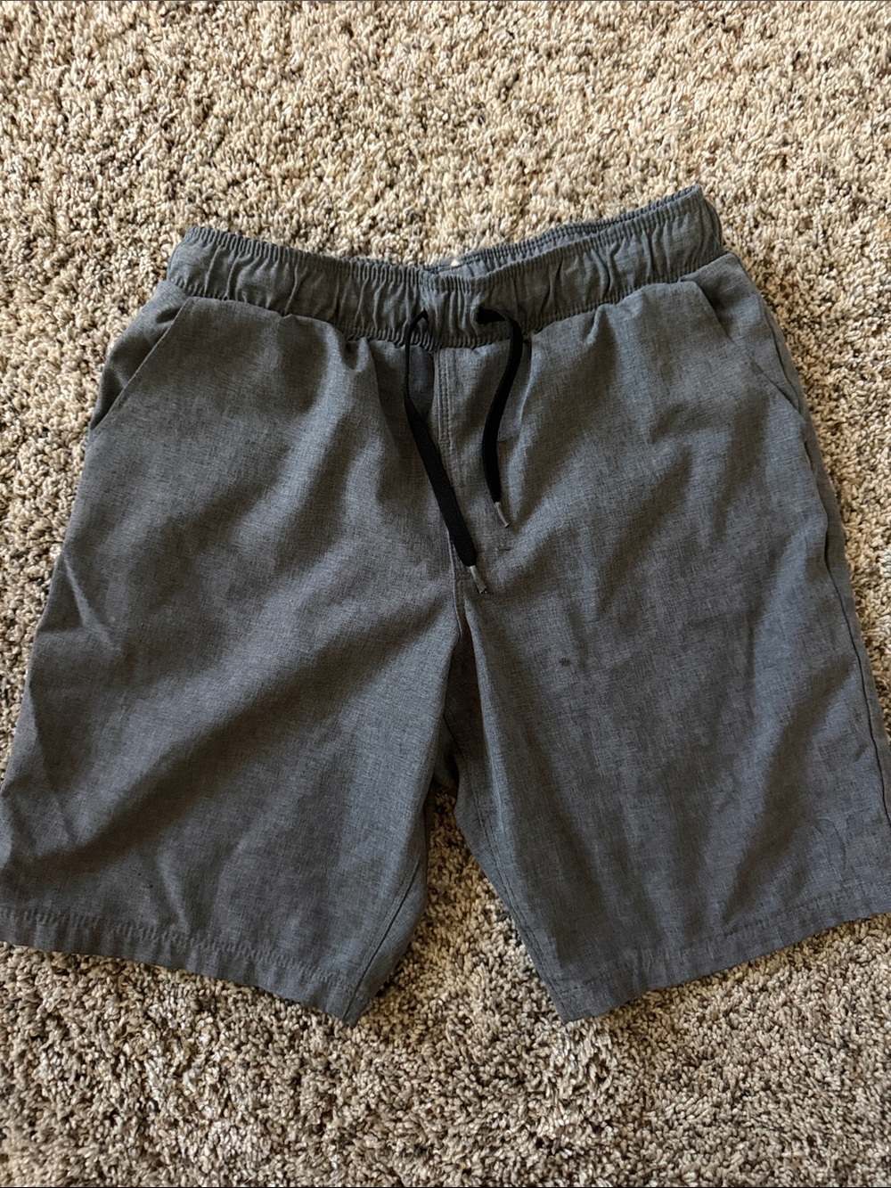 Hurley Charcoal Elastic-Waist Pull-On Shorts